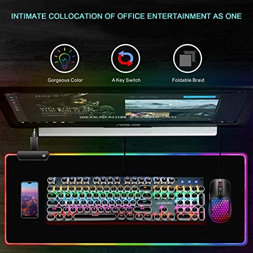 Large RGB LED Gaming Mouse Pad