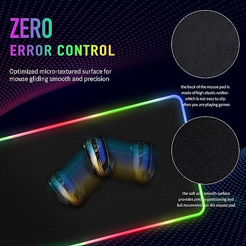 Large RGB Gaming Mouse Pad with Touch Control