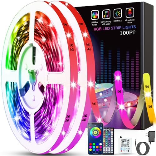 Tenmiro 100FT LED Strip Lights - 2 Rolls