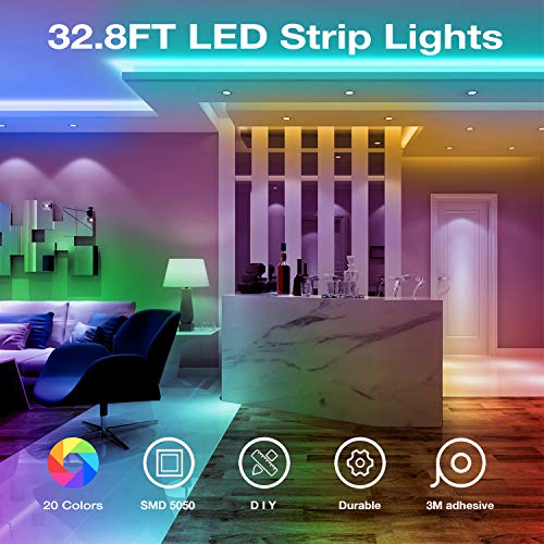 Daybetter 32.8ft LED Strip Lights with Remote