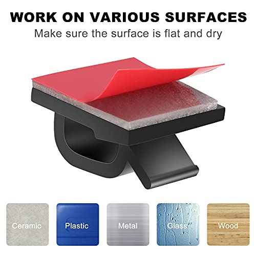 60 PCS Strong Cable Management Adhesive Clips