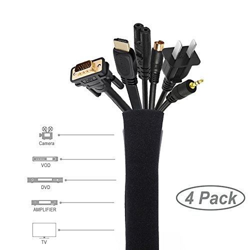 JOTO Cable Management Sleeve for TVs and PCs