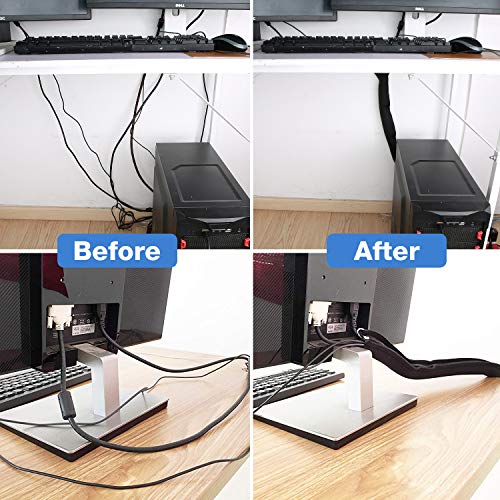 JOTO Cable Management Sleeve for TVs and PCs