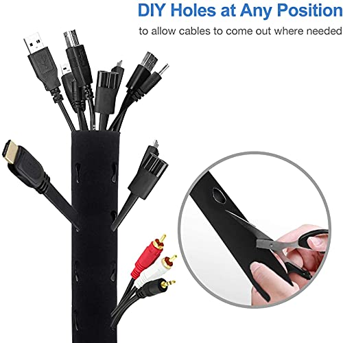 JOTO Cable Management Sleeve for TVs and PCs