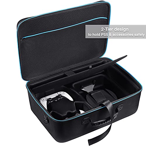 Zadii PS5 Hard Shell Travel Case & Accessory Bag