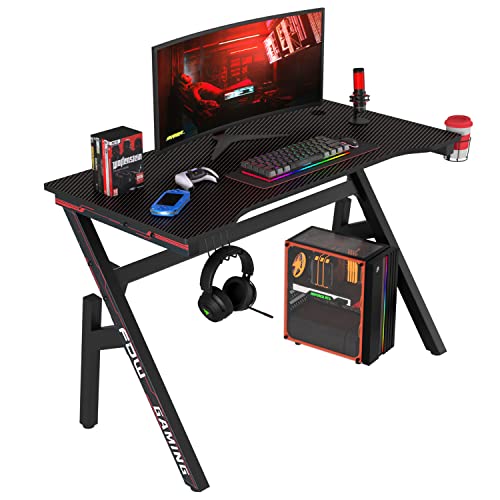 Ergonomic 47-Inch Gaming Desk with Cup Holder