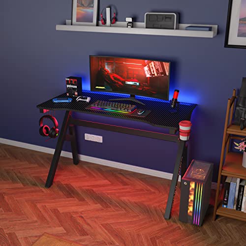 Ergonomic 47-Inch Gaming Desk with Cup Holder