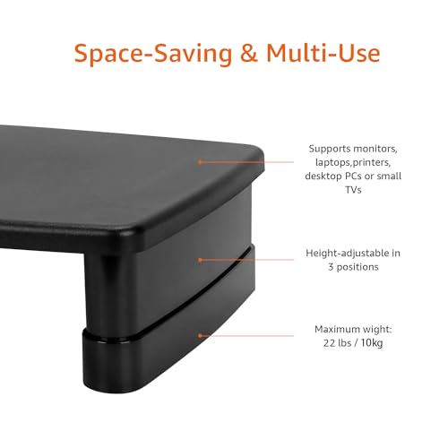 Height-Adjustable Ergonomic Monitor Riser Stand