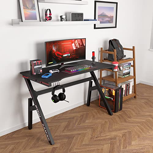 Ergonomic 47-Inch Gaming Desk with Cup Holder