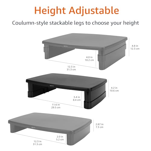 Height-Adjustable Ergonomic Monitor Riser Stand