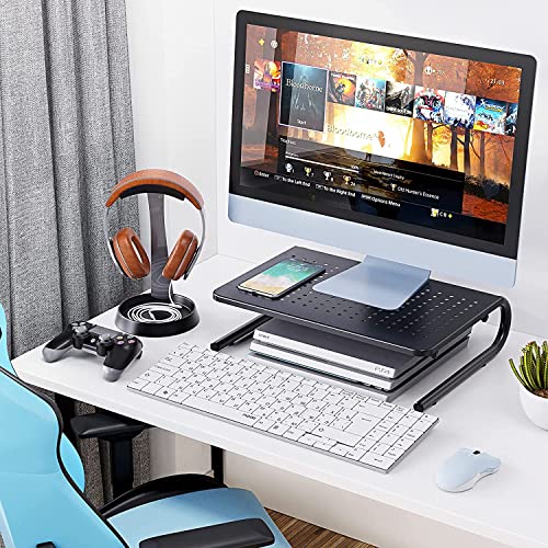Ventilated Metal Monitor Stand for Computer & Laptop