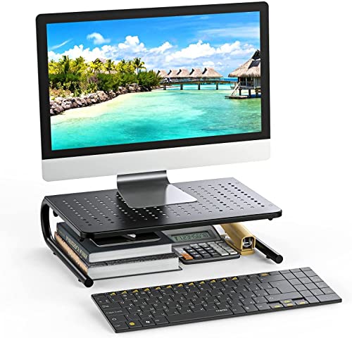 Ventilated Metal Monitor Stand for Computer & Laptop