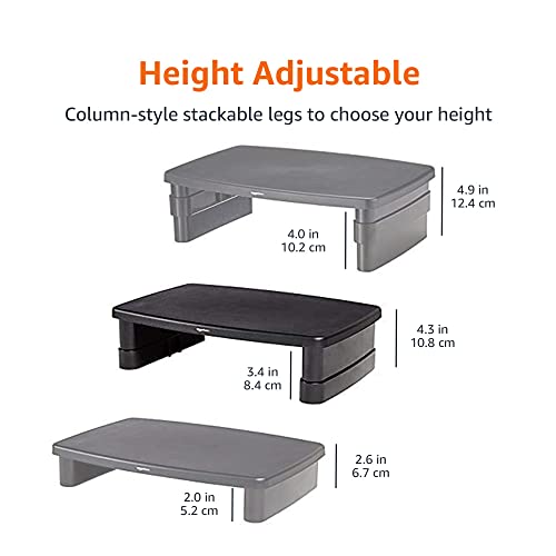 Height-Adjustable Ergonomic Monitor Riser Stand
