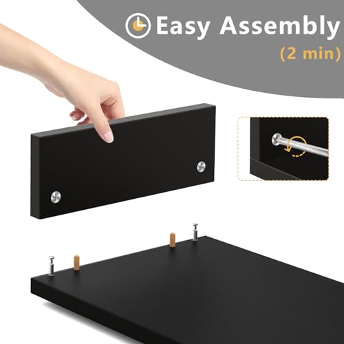 Adjustable Dual Monitor Stand with Storage Shelves