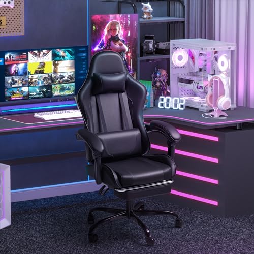 Homall Ergonomic Gaming Chair with Footrest & Massage