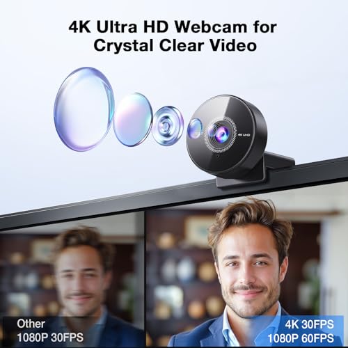 EMEET C950 4K Webcam with Autofocus & Mic