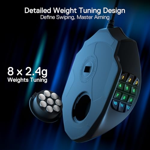 Redragon M908 RGB Gaming Mouse with 19 Programmable Buttons