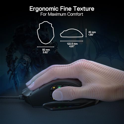 Redragon M908 RGB Gaming Mouse with 19 Programmable Buttons