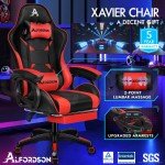 Alfordson Racing Massage Gaming Chair with Footrest