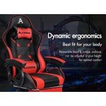 Alfordson Racing Massage Gaming Chair with Footrest