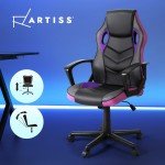 Artiss PU Leather Gaming Chair with Footrest
