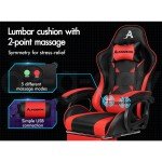 Alfordson Racing Massage Gaming Chair with Footrest