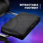RGB LED Massage Gaming Recliner Chair with Footrest