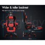 Alfordson Racing Massage Gaming Chair with Footrest