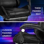 RGB LED Massage Gaming Recliner Chair with Footrest