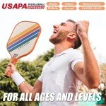 Wood Pickleball Paddle Set with Balls & Bag