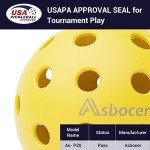 Asbocer USAPA Approved Pickleball Balls, Set of 12