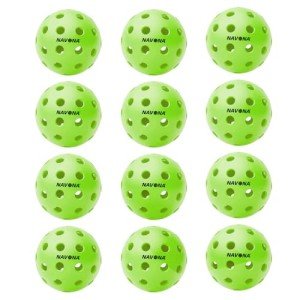 Navona 12 Pack High-Quality Yellow Pickleball Balls