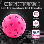 Fizzazzle Outdoor Pickleball Balls - 4-Pack Pink