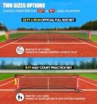 Portable Pickleball Net Set with Wheels and Balls