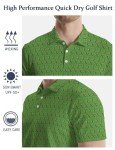 Men's Funny Pickleball Golf Polo Shirt, Green
