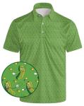 Men's Funny Pickleball Golf Polo Shirt, Green