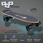 350W Electric Skateboard with Remote Control, 12.4 MPH