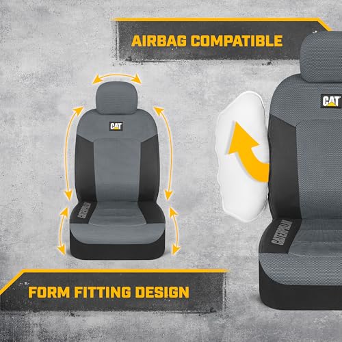 Set of 2 Gray Car Seat Covers