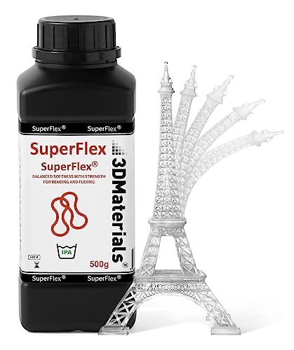 Superflex 3D Printer Resin, 500g Clear Rubber-like