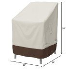 Outdoor Patio Furniture Covers for Dining Chairs - Set of 2