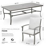 HAPPATIO 9-Piece Aluminum Patio Dining Set