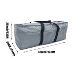 Gray Waterproof Patio Cushion Storage Bag - 50"x15"x25
