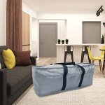Gray Waterproof Patio Cushion Storage Bag - 50"x15"x25