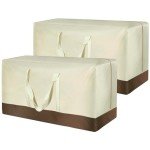 Set of 2 Waterproof Patio Cushion Storage Bags