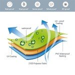 Gray Waterproof Patio Cushion Storage Bag - 50"x15"x25