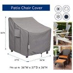 Waterproof Heavy Duty Patio Chair Covers - 2 Pack