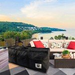 Large Waterproof Outdoor Cushion Storage Bag - Black