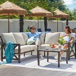 6-Piece Metal Outdoor Sectional Patio Set