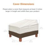 Set of 2 Beige Outdoor Lounge Chair Covers