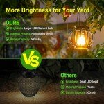 Upgraded Solar Lanterns for Outdoor Decor - 2 Pack